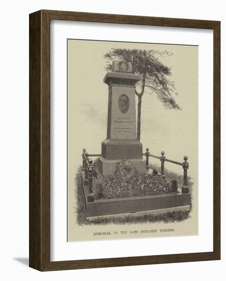 Memorial to the Late Benjamin Webster-null-Framed Giclee Print