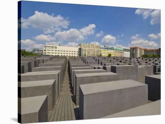 Memorial to the Murdered Jews of Europe, or the Holocaust Memorial, Ebertstrasse, Berlin, Germany-Neale Clarke-Stretched Canvas