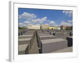 Memorial to the Murdered Jews of Europe, or the Holocaust Memorial, Ebertstrasse, Berlin, Germany-Neale Clarke-Framed Photographic Print