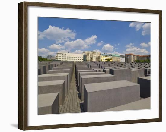 Memorial to the Murdered Jews of Europe, or the Holocaust Memorial, Ebertstrasse, Berlin, Germany-Neale Clarke-Framed Photographic Print