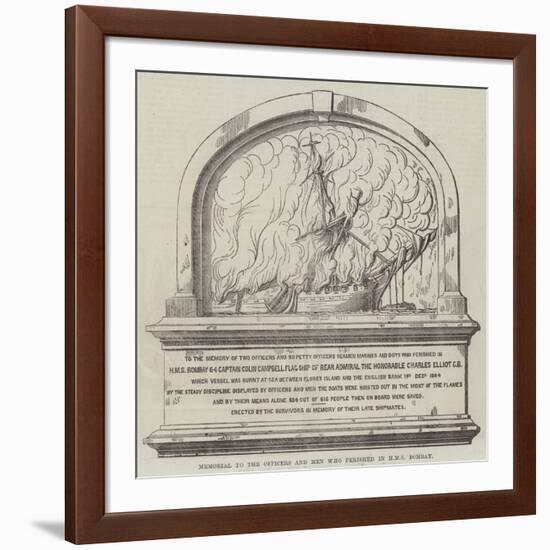 Memorial to the Officers and Men Who Perished in HMS Bombay-null-Framed Giclee Print