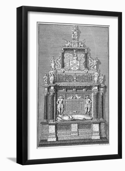 Memorial to Thomas Sutton in the Chapel of Charterhouse, Finsbury, London-George Vertue-Framed Giclee Print