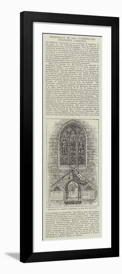 Memorials in Carlisle Cathedral to the 34th Regiment-Frank Watkins-Framed Giclee Print