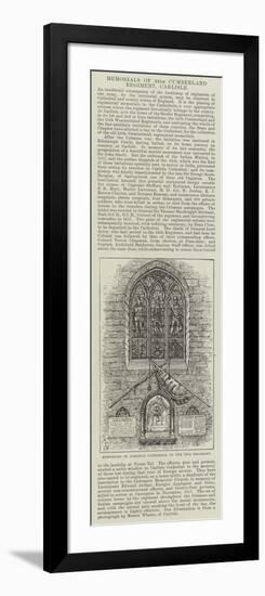 Memorials in Carlisle Cathedral to the 34th Regiment-Frank Watkins-Framed Giclee Print
