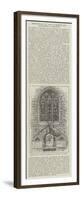 Memorials in Carlisle Cathedral to the 34th Regiment-Frank Watkins-Framed Premium Giclee Print