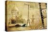 Memories About Paris.. Vintage Photoalbum Series-Maugli-l-Stretched Canvas