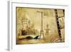 Memories About Paris.. Vintage Photoalbum Series-Maugli-l-Framed Art Print