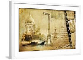 Memories About Paris.. Vintage Photoalbum Series-Maugli-l-Framed Art Print