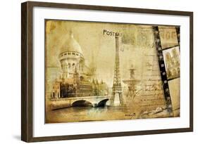 Memories About Paris.. Vintage Photoalbum Series-Maugli-l-Framed Art Print