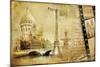 Memories About Paris.. Vintage Photoalbum Series-Maugli-l-Mounted Art Print