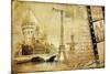 Memories About Paris.. Vintage Photoalbum Series-Maugli-l-Mounted Art Print