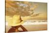 Memories on the Beach 1-Carlos Casamayor-Stretched Canvas