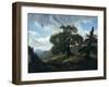 Memory of a Wooded Island in the Baltic Sea (Oak Trees by the Se), 1835-Carl Gustav Carus-Framed Giclee Print