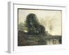 Memory of Italy, C.1868-70-Jean-Baptiste-Camille Corot-Framed Giclee Print