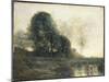 Memory of Italy, C.1868-70-Jean-Baptiste-Camille Corot-Mounted Giclee Print