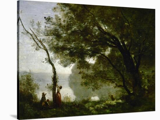 Memory of Mortefontaine, France, 1864-Jean-Baptiste-Camille Corot-Stretched Canvas