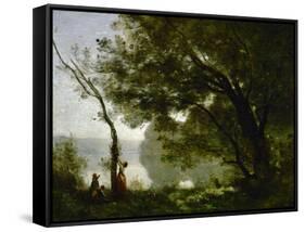 Memory of Mortefontaine, France, 1864-Jean-Baptiste-Camille Corot-Framed Stretched Canvas