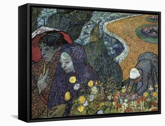 Memory of the Garden at Etten (Ladies of Arles)-Vincent van Gogh-Framed Stretched Canvas