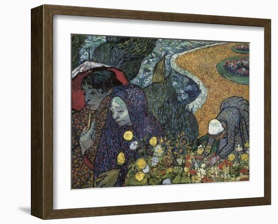 Memory of the Garden at Etten (Ladies of Arles)-Vincent van Gogh-Framed Art Print