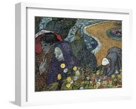 Memory of the Garden at Etten (Ladies of Arles)-Vincent van Gogh-Framed Art Print