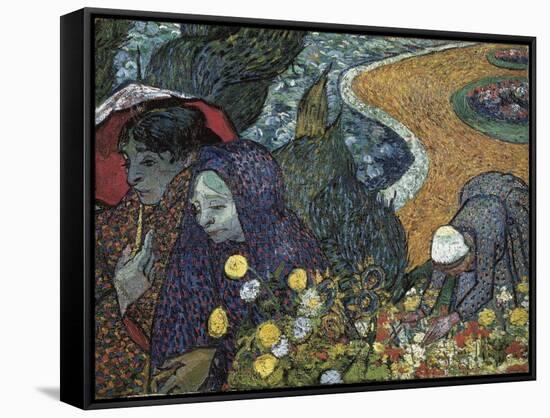 Memory of the Garden at Etten (Ladies of Arles)-Vincent van Gogh-Framed Stretched Canvas