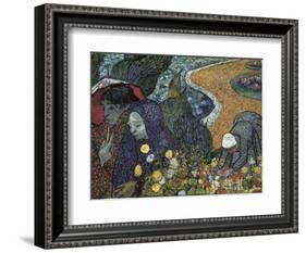 Memory of the Garden at Etten (Ladies of Arles)-Vincent van Gogh-Framed Art Print