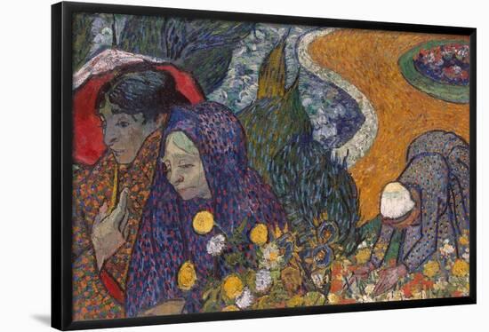 Memory of the Garden at Etten (Ladies of Arles).-VINCENT VAN GOGH-Framed Poster