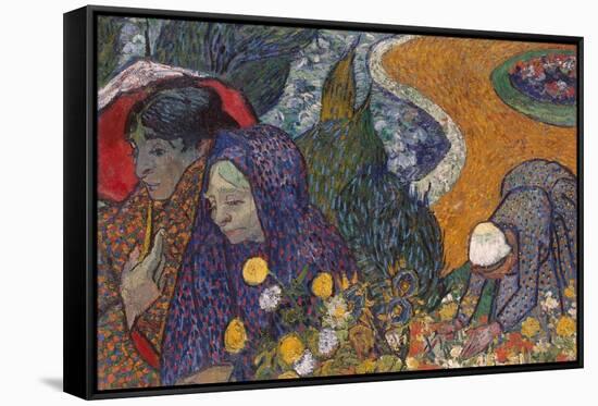 Memory of the Garden at Etten (Ladies of Arles).-VINCENT VAN GOGH-Framed Stretched Canvas