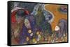 Memory of the Garden at Etten (Ladies of Arles).-VINCENT VAN GOGH-Framed Stretched Canvas