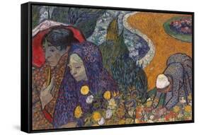 Memory of the Garden at Etten (Ladies of Arles).-VINCENT VAN GOGH-Framed Stretched Canvas