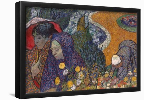 Memory of the Garden at Etten (Ladies of Arles).-VINCENT VAN GOGH-Framed Poster