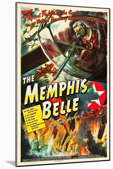 Memphis Belle, William Wyler's WWII documentary about the B-17 fighter plane, 1944-null-Mounted Art Print