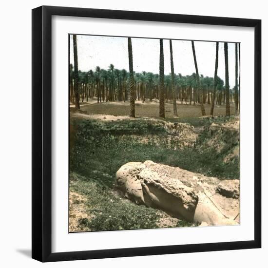 Memphis (Egypt), Fallen Statue of Sesostris-Leon, Levy et Fils-Framed Photographic Print