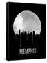 Memphis Skyline Black-null-Framed Stretched Canvas