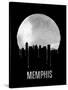 Memphis Skyline Black-null-Stretched Canvas