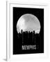 Memphis Skyline Black-null-Framed Art Print