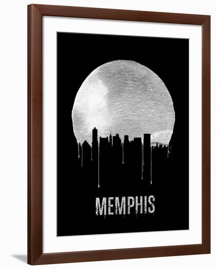 Memphis Skyline Black-null-Framed Art Print