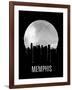 Memphis Skyline Black-null-Framed Art Print