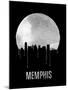 Memphis Skyline Black-null-Mounted Art Print
