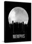 Memphis Skyline Black-null-Stretched Canvas