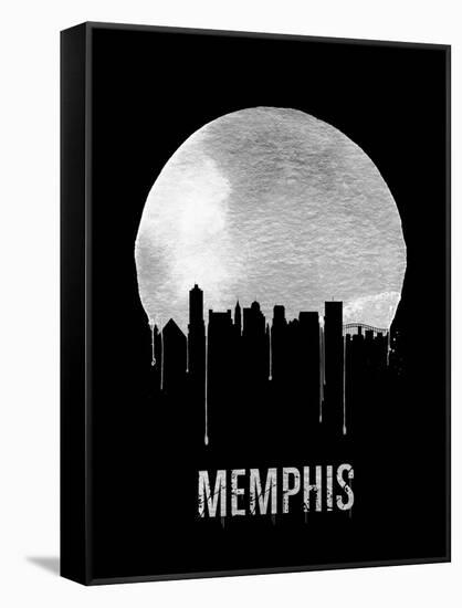 Memphis Skyline Black-null-Framed Stretched Canvas