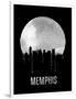 Memphis Skyline Black-null-Framed Art Print