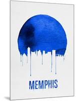 Memphis Skyline Blue-null-Mounted Art Print