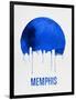 Memphis Skyline Blue-null-Framed Art Print