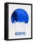 Memphis Skyline Blue-null-Framed Stretched Canvas