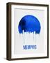 Memphis Skyline Blue-null-Framed Art Print