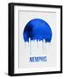 Memphis Skyline Blue-null-Framed Art Print