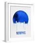 Memphis Skyline Blue-null-Framed Art Print