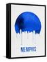 Memphis Skyline Blue-null-Framed Stretched Canvas