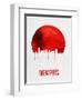 Memphis Skyline Red-null-Framed Art Print